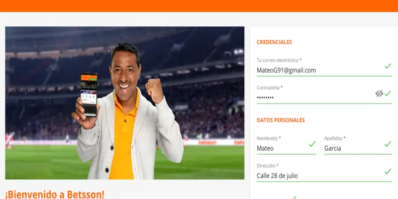 Crear una cuenta en Betsson